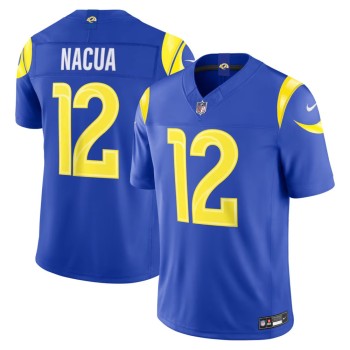 Men's Los Angeles Rams #12 Puka Nacua Royal Vapor F.U.S.E. Sewn Down Limited Jersey Men's Los Angeles Rams #12 Puka Nacua Royal Vapor F.U.S.E. Sewn Down Limited Jersey