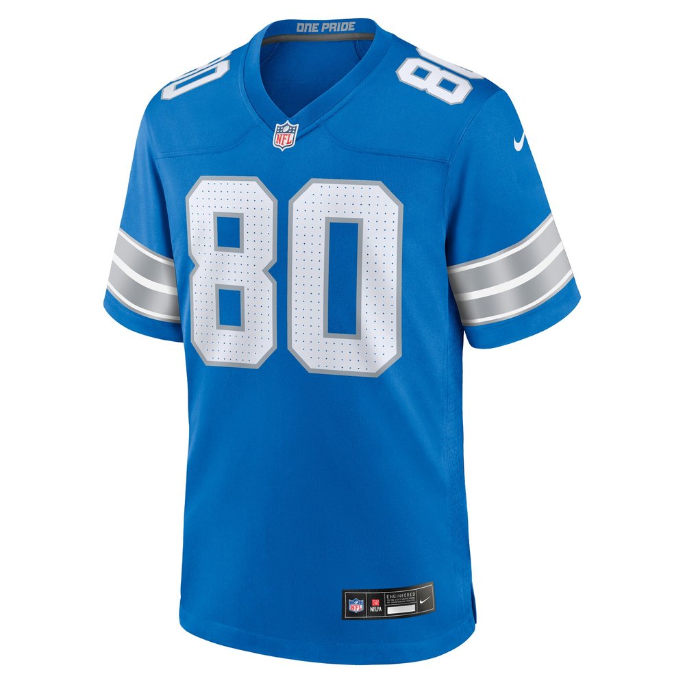 Men's Detroit Lions Jalon Calhoun  Blue Game Jersey