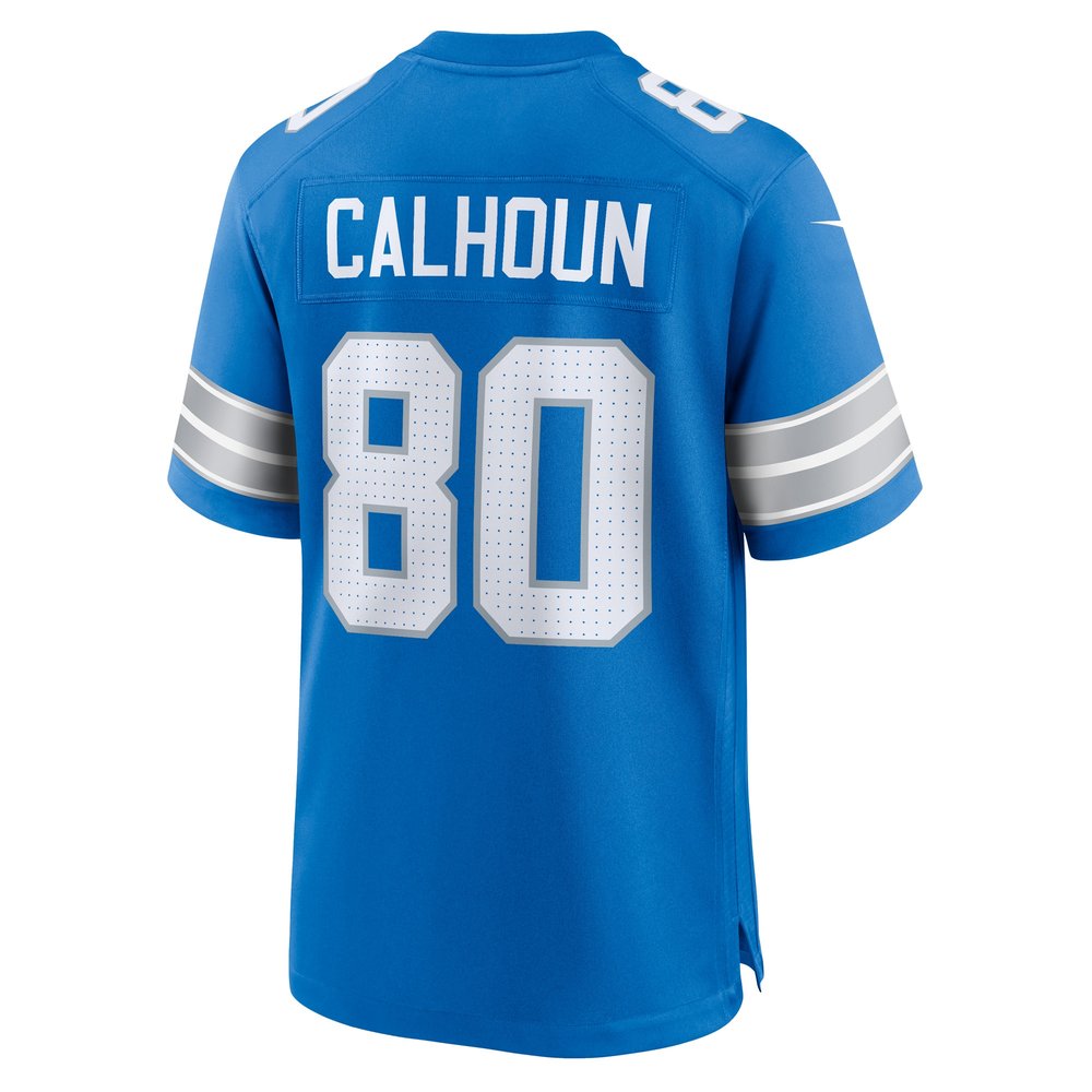 Men's Detroit Lions Jalon Calhoun  Blue Game Jersey