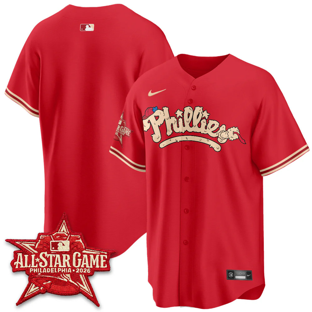 Men's Philadelphia Phillies Red 2026 MLB All-Star Jersey Men's Philadelphia Phillies Red 2026 MLB All-Star Jersey