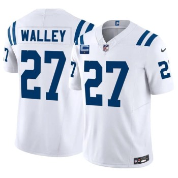 Youth Indianapolis Colts #27 Justin Walley White 2026 1-Star C Patch Vapor F.U.S.E. Limited Jersey Youth Indianapolis Colts #27 Justin Walley White 2026 1-Star C Patch Vapor F.U.S.E. Limited Jersey