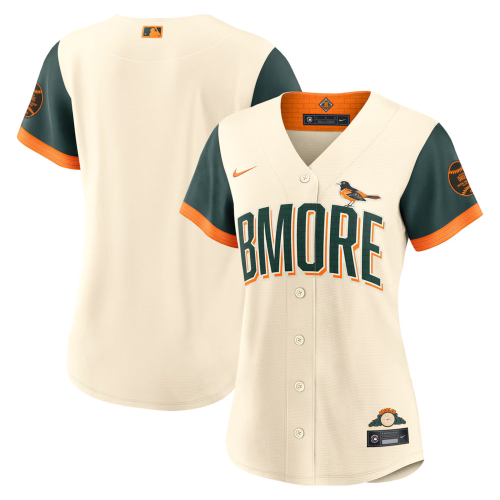 Women's Baltimore Orioles Nike Natural 2026 City Connect Stadium Jersey Women's Baltimore Orioles Nike Natural 2026 City Connect Stadium Jersey
