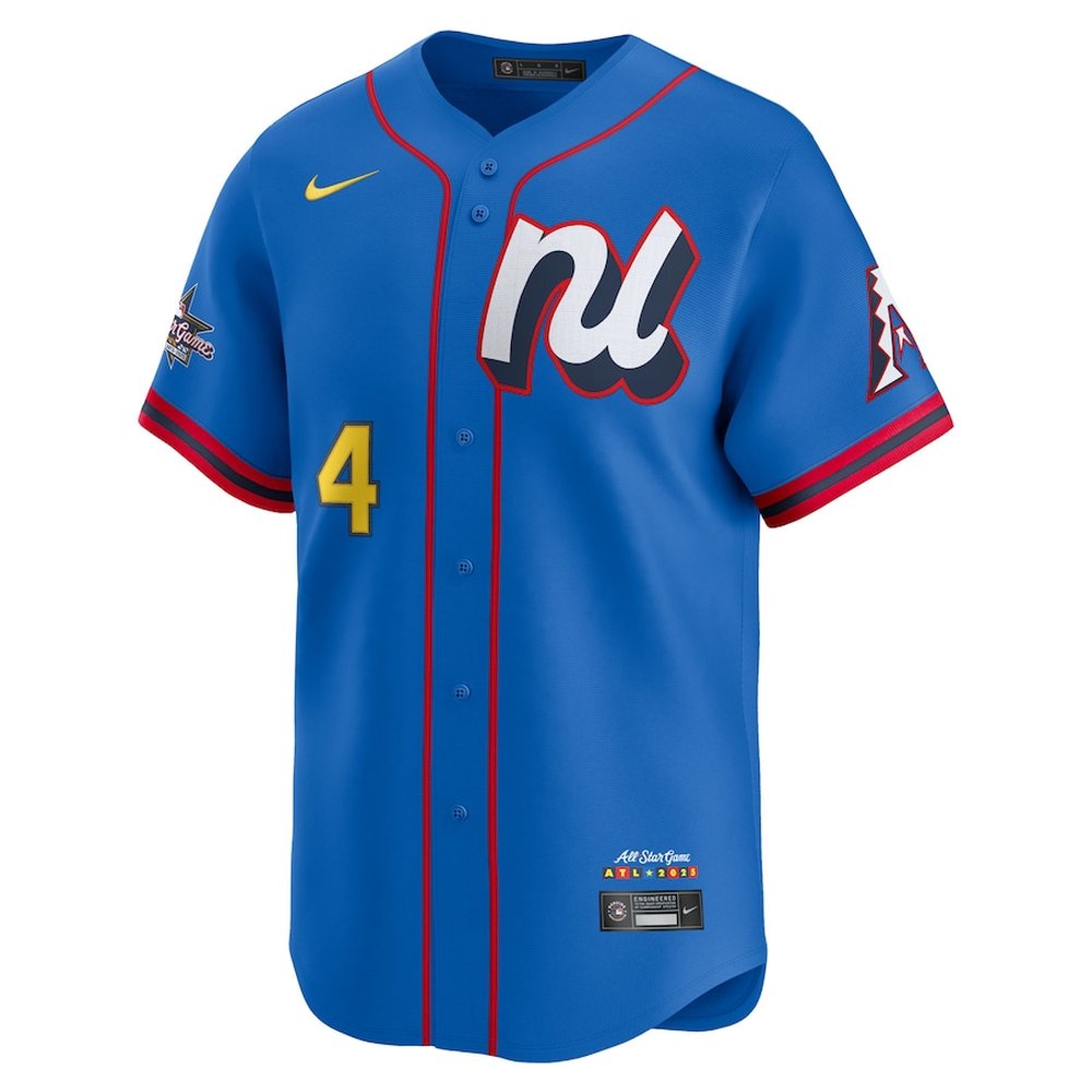 Youth National League #4 Ketel Marte Nike Blue 2025 All-Star Edition Limited Player Jersey
