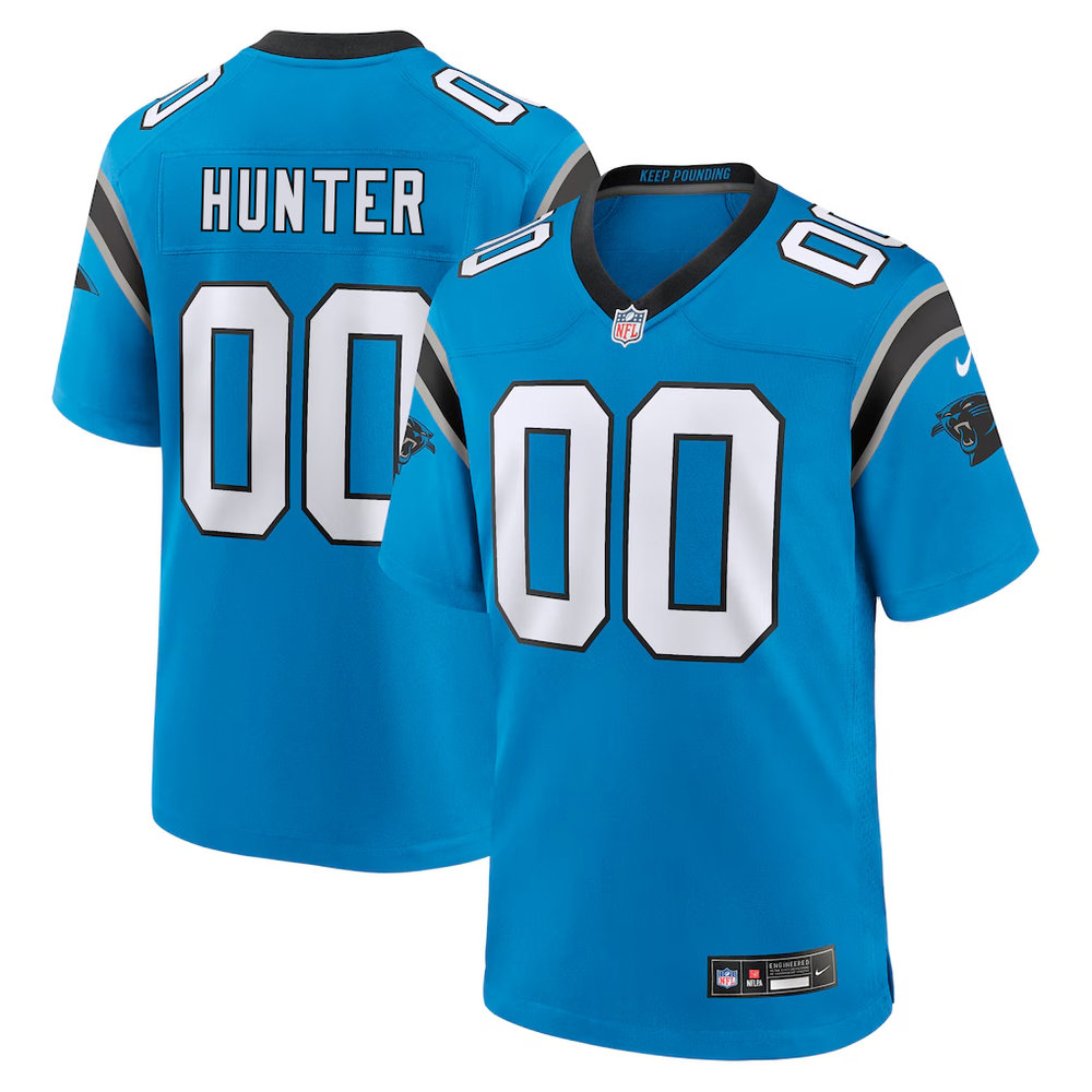 Men's Carolina Panthers Lee Hunter Blue 2026 NFL Draft Game Jersey Men's Carolina Panthers Lee Hunter Blue 2026 NFL Draft Game Jersey