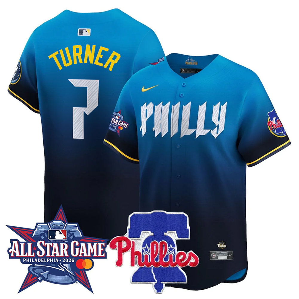 Men's Philadelphia Phillies #7 Trea Turner Blue 2026 MLB All-Star Jersey Men's Philadelphia Phillies #7 Trea Turner Blue 2026 MLB All-Star Jersey