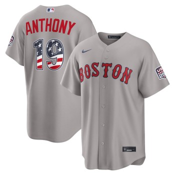 Youth Boston Red Sox #19 Roman Anthony Nike Gray USA 250 Fourth of July Road Stadium Jersey Youth Boston Red Sox #19 Roman Anthony Nike Gray USA 250 Fourth of July Road Stadium Jersey