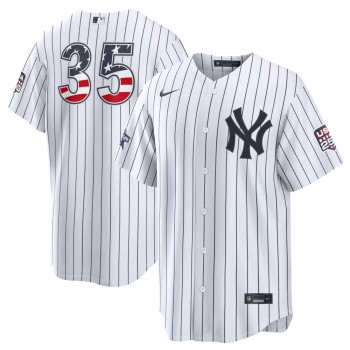 Men's New York Yankees #35 Cody Bellinger Nike White 2026 All-Star Edition Stars & Stripes Stadium Jersey Men's New York Yankees #35 Cody Bellinger Nike White 2026 All-Star Edition Stars & Stripes Stadium Jersey