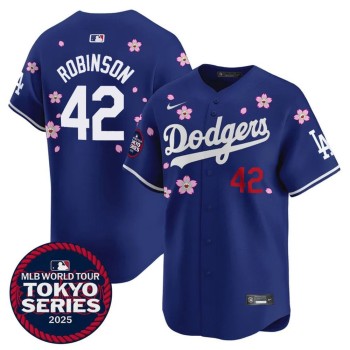 Youth Los Angeles Dodgers #42 Jackie Robinson Royal Tokyo 2025 Cool Base Stitched Baseball Jersey Youth Los Angeles Dodgers #42 Jackie Robinson Royal Tokyo 2025 Cool Base Stitched Baseball Jersey