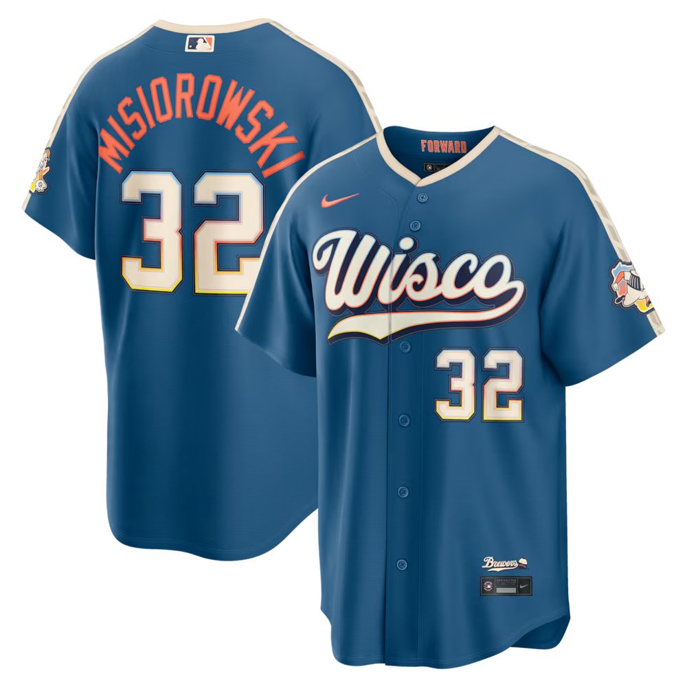 Youth Milwaukee Brewers #32 Jacob Misiorowski Nike Mineral Blue 2026 City Connect Stadium Jersey Youth Milwaukee Brewers #32 Jacob Misiorowski Nike Mineral Blue 2026 City Connect Stadium Jersey