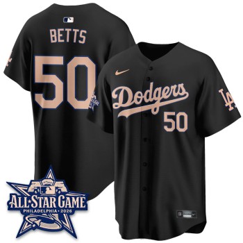 Men's Los Angeles Dodgers #50 Mookie Betts Black 2026 MLB All-Star Jersey Men's Los Angeles Dodgers #50 Mookie Betts Black 2026 MLB All-Star Jersey