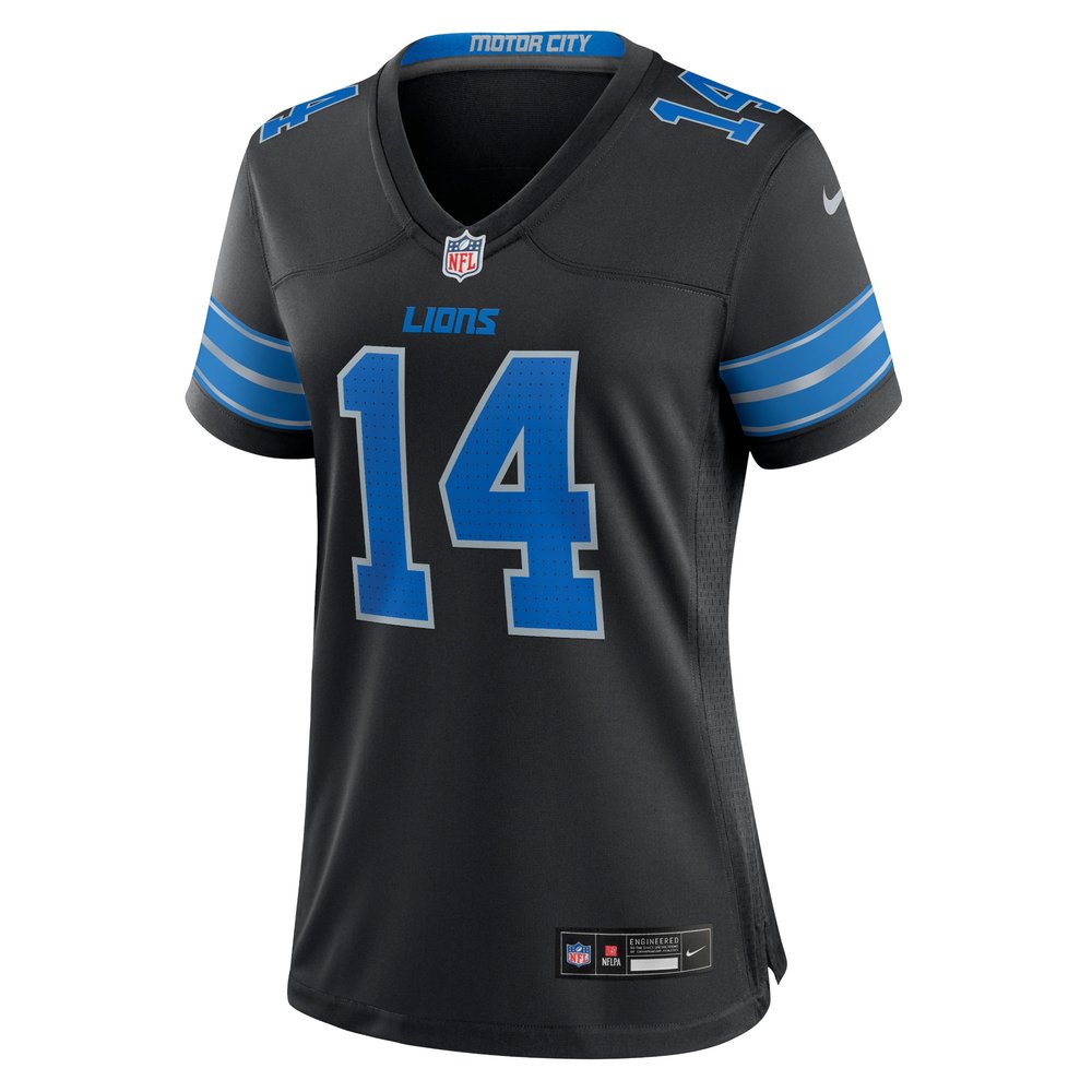 Women's Detroit Lions #14 Amon-Ra St. Brown Black 2nd Alternate Game Jersey