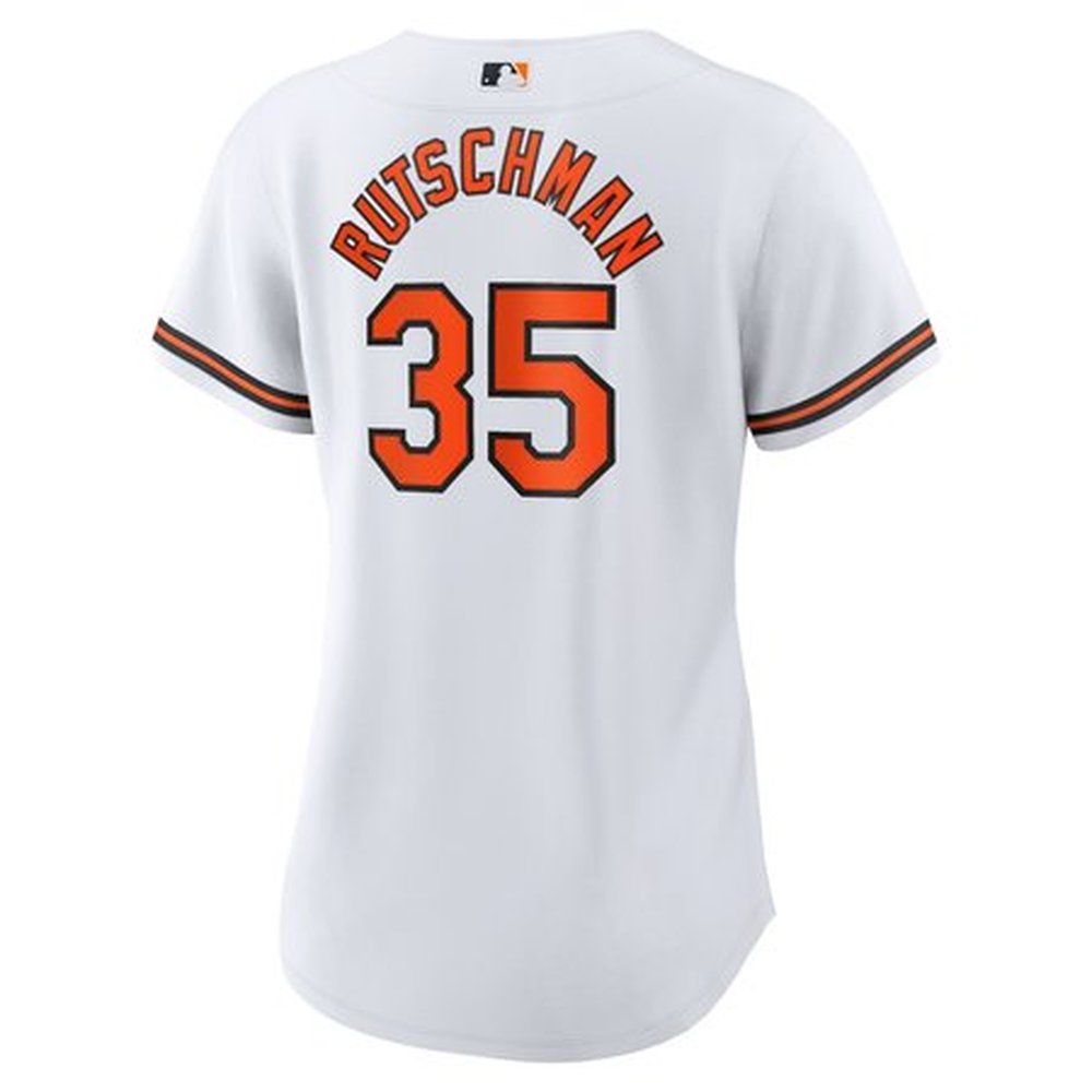 Women's Baltimore Orioles Adley Rutschman White Home Replica Player Jersey