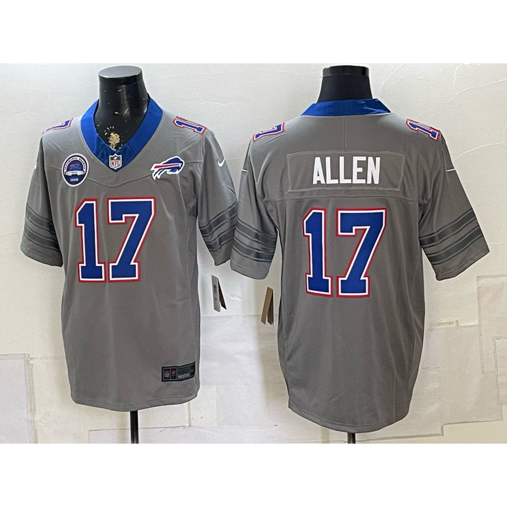 Youth Buffalo Bills #17 Josh Allen Nike Gray Vapor F.U.S.E. Limited Jersey Youth Buffalo Bills #17 Josh Allen Nike Gray Vapor F.U.S.E. Limited Jersey