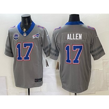 Youth Buffalo Bills #17 Josh Allen Nike Gray Vapor F.U.S.E. Limited Jersey Youth Buffalo Bills #17 Josh Allen Nike Gray Vapor F.U.S.E. Limited Jersey