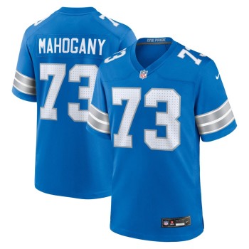 Men's Detroit Lions Christian Mahogany Blue Team Game Jersey Men's Detroit Lions Christian Mahogany Blue Team Game Jersey