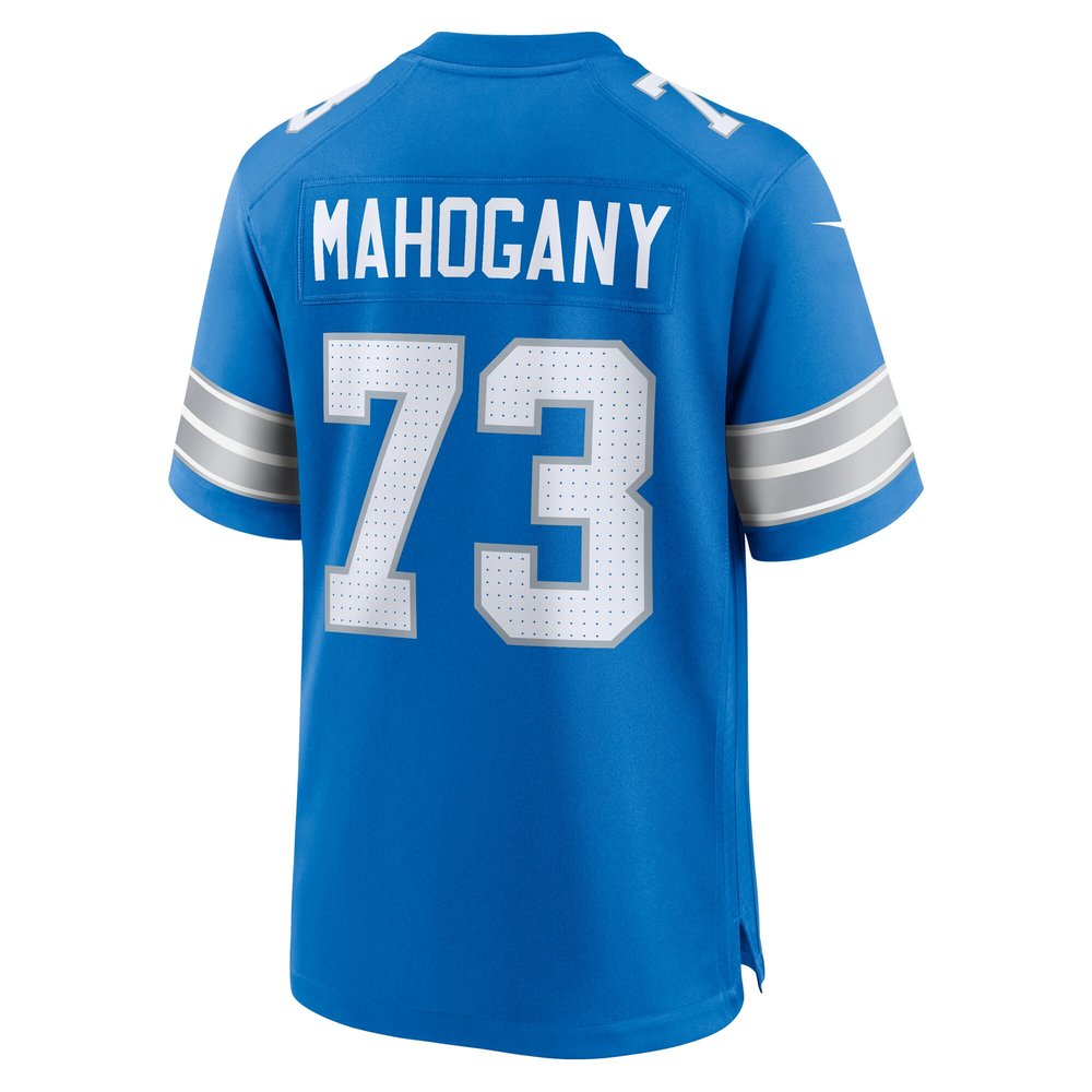 Men's Detroit Lions Christian Mahogany  Blue Team Game Jersey