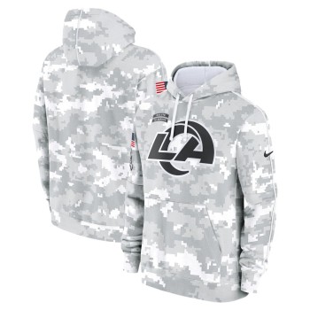 Men's Los Angeles Rams Arctic Camo 2024 Salute to Service Club Fleece Pullover Hoodie Men's Los Angeles Rams Arctic Camo 2024 Salute to Service Club Fleece Pullover Hoodie