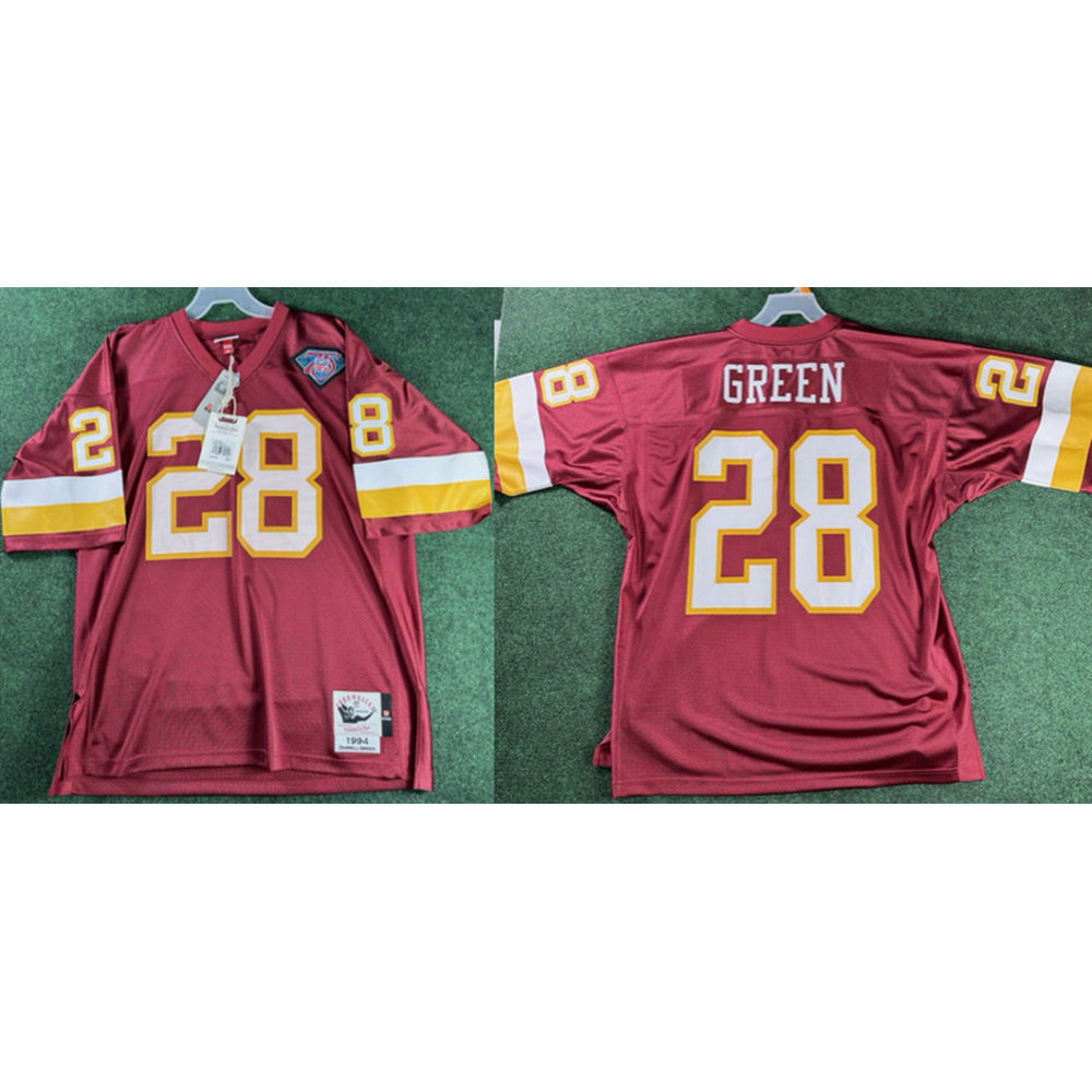 Men's Washington Commanders #28 Darrell Green Burgundy 1997 Stitched Football Jersey Men's Washington Commanders #28 Darrell Green Burgundy 1997 Stitched Football Jersey