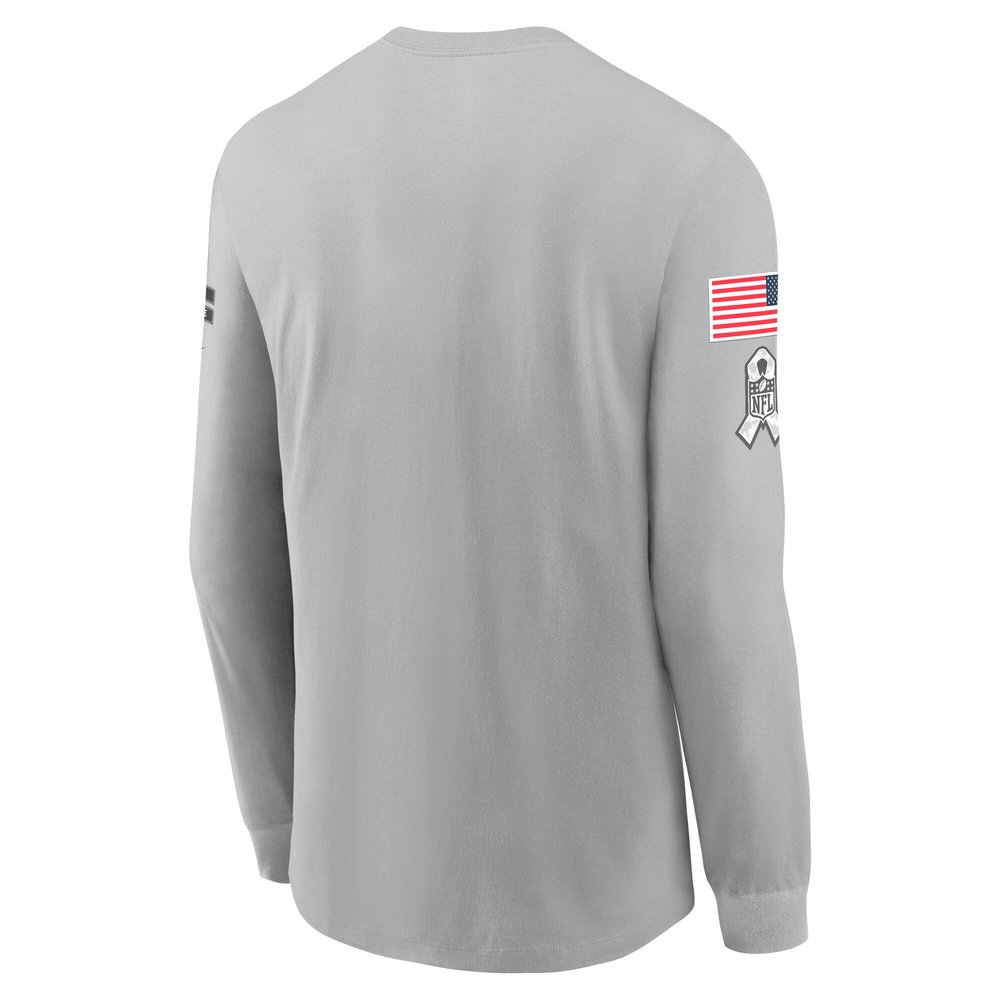 Men's Arizona Cardinals Gray 2024 Salute To Service Long Sleeve T-Shirt