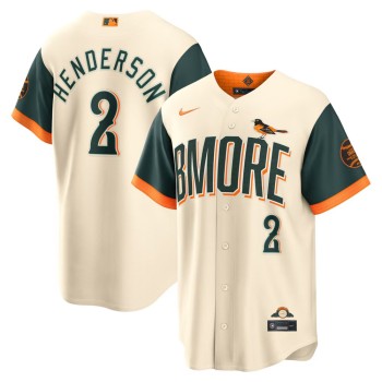 Men's Baltimore Orioles #2 Gunnar Henderson Nike Natural 2026 City Connect Stadium Jersey Men's Baltimore Orioles #2 Gunnar Henderson Nike Natural 2026 City Connect Stadium Jersey