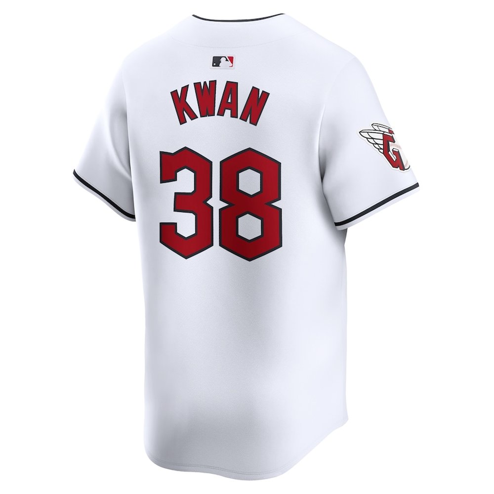 Men's Cleveland Guardians #38 Steven Kwan Nike White Home Limited Player Jersey Men's Cleveland Guardians #38 Steven Kwan Nike White Home Limited Player Jersey