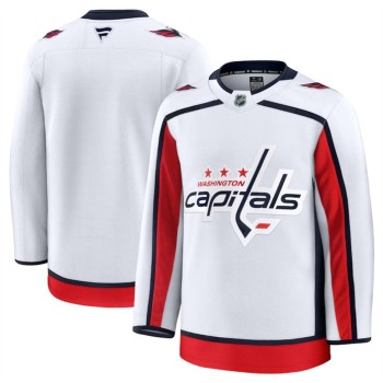 Men's Washington Capitals Blank White 2024-25 Away Stitched Hockey Premium Jersey