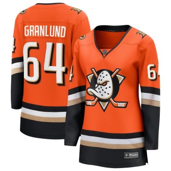 Women's Anaheim Ducks #64 Mikael Granlund Orange Home Player Jersey Women's Anaheim Ducks #64 Mikael Granlund Orange Home Player Jersey