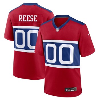 Men's New York Giants Arvell Reese Red 2026 NFL Draft Game Jersey Men's New York Giants Arvell Reese Red 2026 NFL Draft Game Jersey