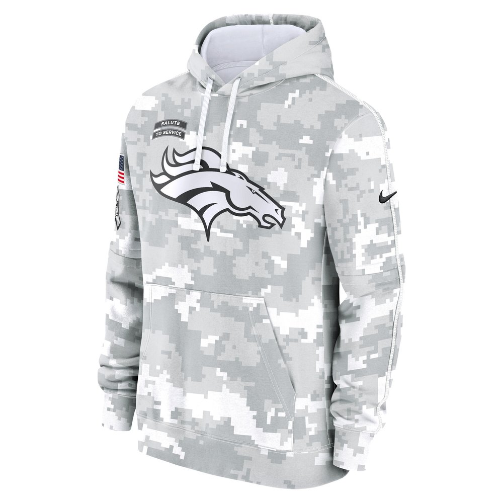 Men's Denver Broncos Arctic Camo 2024 Salute to Service Club Fleece Pullover Hoodie Men's Denver Broncos Arctic Camo 2024 Salute to Service Club Fleece Pullover Hoodie