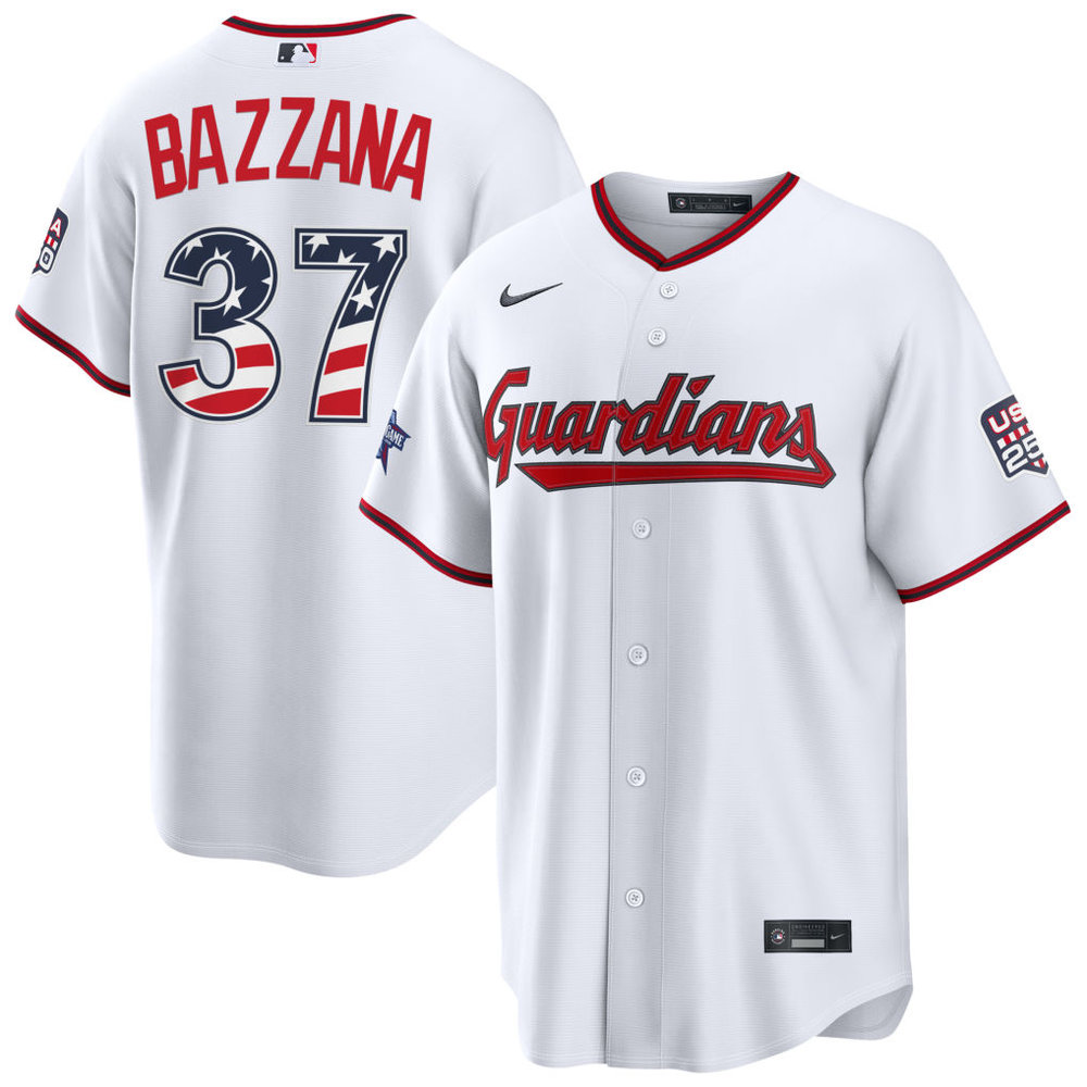 Youth Cleveland Guardians #37 Travis Bazzana Nike White 2026 All-Star Edition Stars & Stripes Stadium Jersey Youth Cleveland Guardians #37 Travis Bazzana Nike White 2026 All-Star Edition Stars & Stripes Stadium Jersey