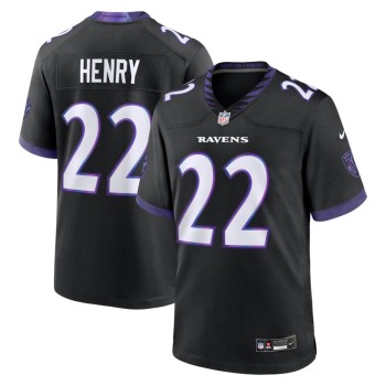 Men's Baltimore Ravens #22 Derrick Henry Black Alternate Game Jersey Men's Baltimore Ravens #22 Derrick Henry Black Alternate Game Jersey