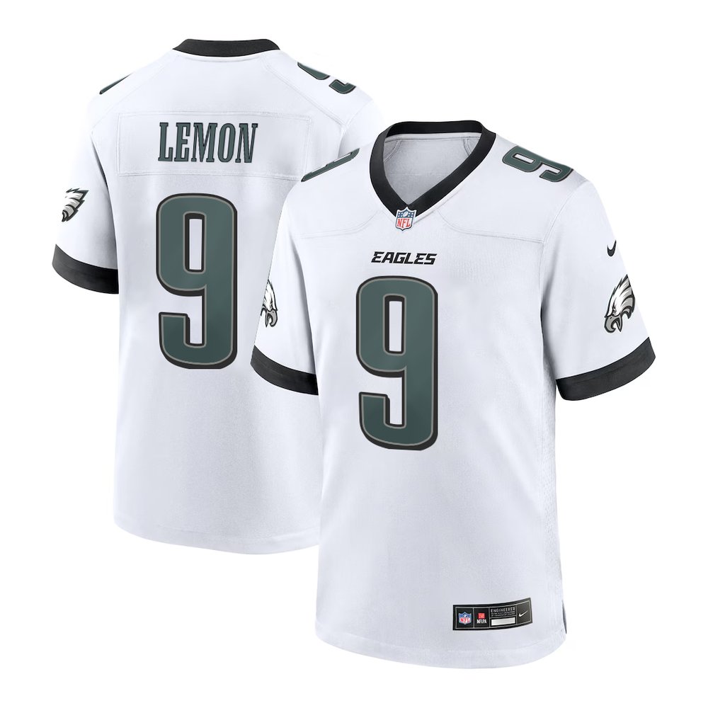 Men's Philadelphia Eagles #9 Makai Lemon White 2026 NFL Draft Game Jersey Men's Philadelphia Eagles #9 Makai Lemon White 2026 NFL Draft Game Jersey
