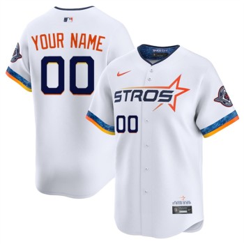 Youth Houston Astros White 2025 City Connect Limited Custom Jersey