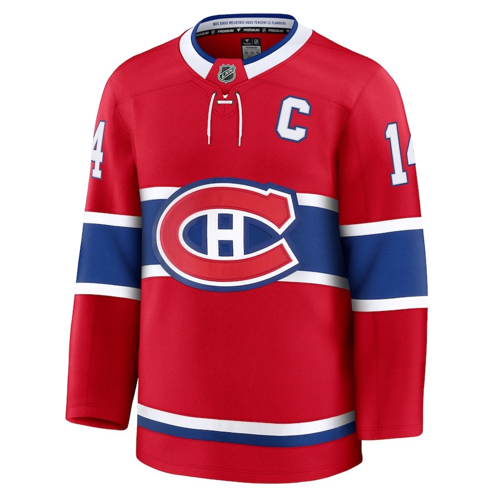 Men's Montreal Canadiens #14 Nick Suzuki Red Home Premium Jersey