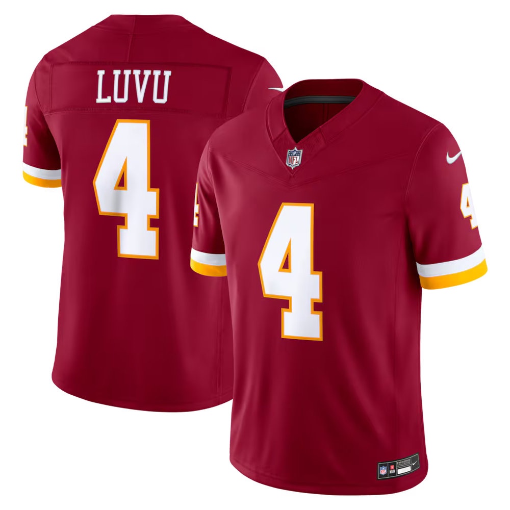 Men's Washington Commanders #4 Frankie Luvu Burgundy Vapor F.U.S.E. Sewn Down Limited Jersey Men's Washington Commanders #4 Frankie Luvu Burgundy Vapor F.U.S.E. Sewn Down Limited Jersey