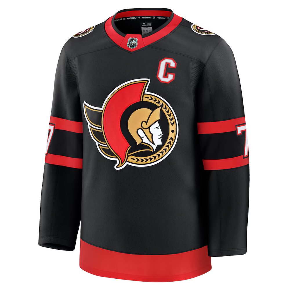 Men's Ottawa Senators #7 Brady Tkachuk Black Home Premium Jersey Men's Ottawa Senators #7 Brady Tkachuk Black Home Premium Jersey