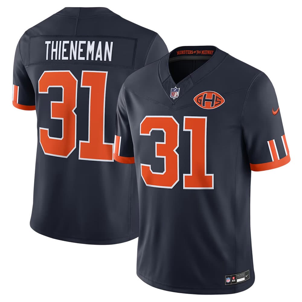 Men's Chicago Bears #31 Dillon Thieneman Navy 2026 Rivalries Collection Vapor F.U.S.E. Limited Jersey