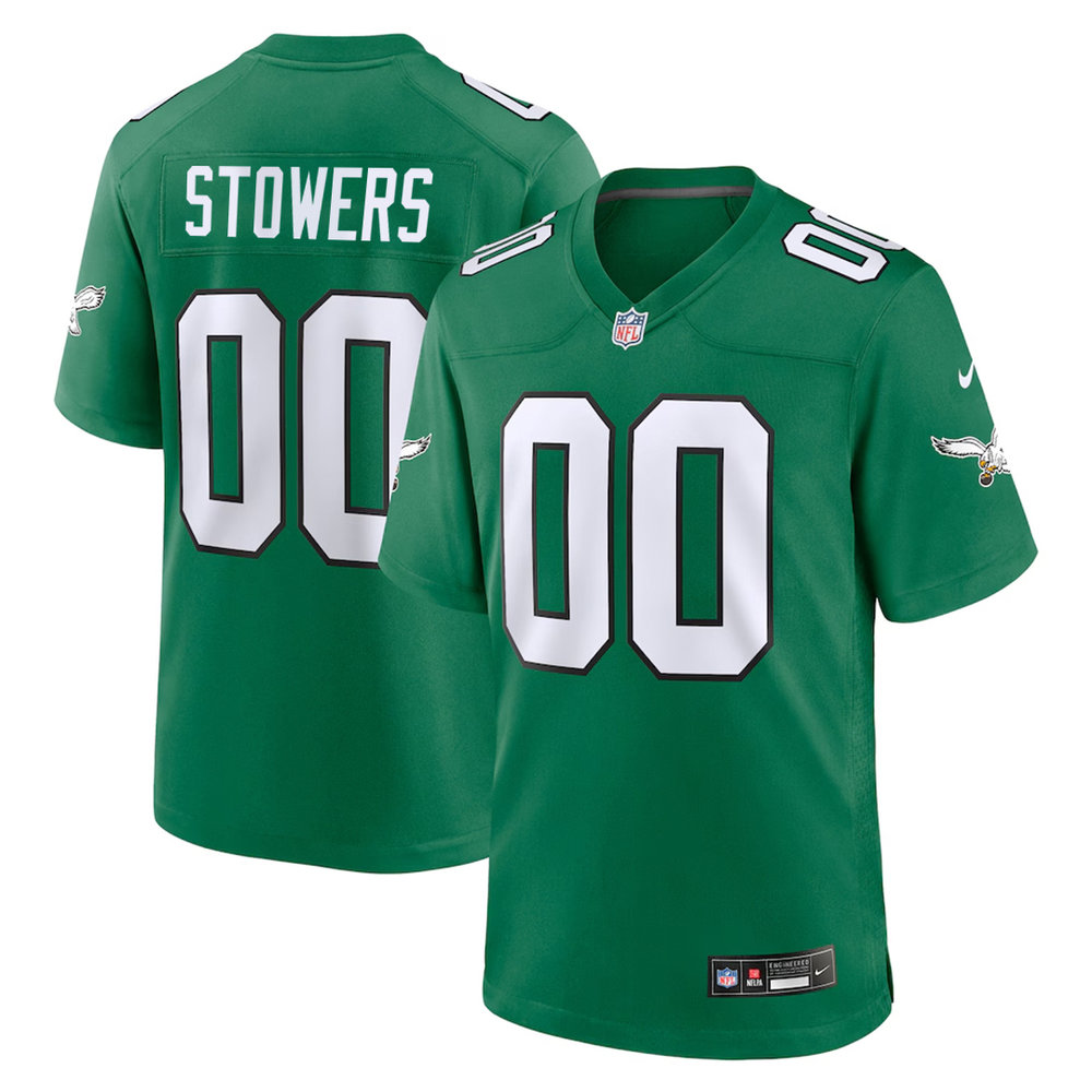 Youth Philadelphia Eagles Eli Stowers Green 2026 NFL Draft Game Jersey Youth Philadelphia Eagles Eli Stowers Green 2026 NFL Draft Game Jersey
