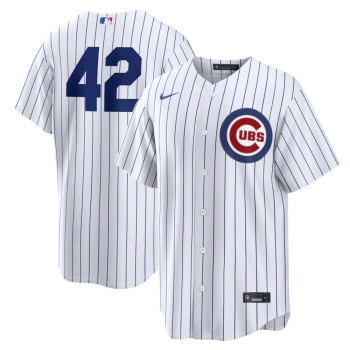 Men's Chicago Cubs #42 Jackie Robinson Nike White Home 2026 Jackie Robinson Day Replica Jersey Men's Chicago Cubs #42 Jackie Robinson Nike White Home 2026 Jackie Robinson Day Replica Jersey