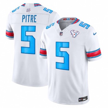 Men's Houston Texans #5 Jalen Pitre White 2026 Rivalries Collection Vapor F.U.S.E. Limited Jersey