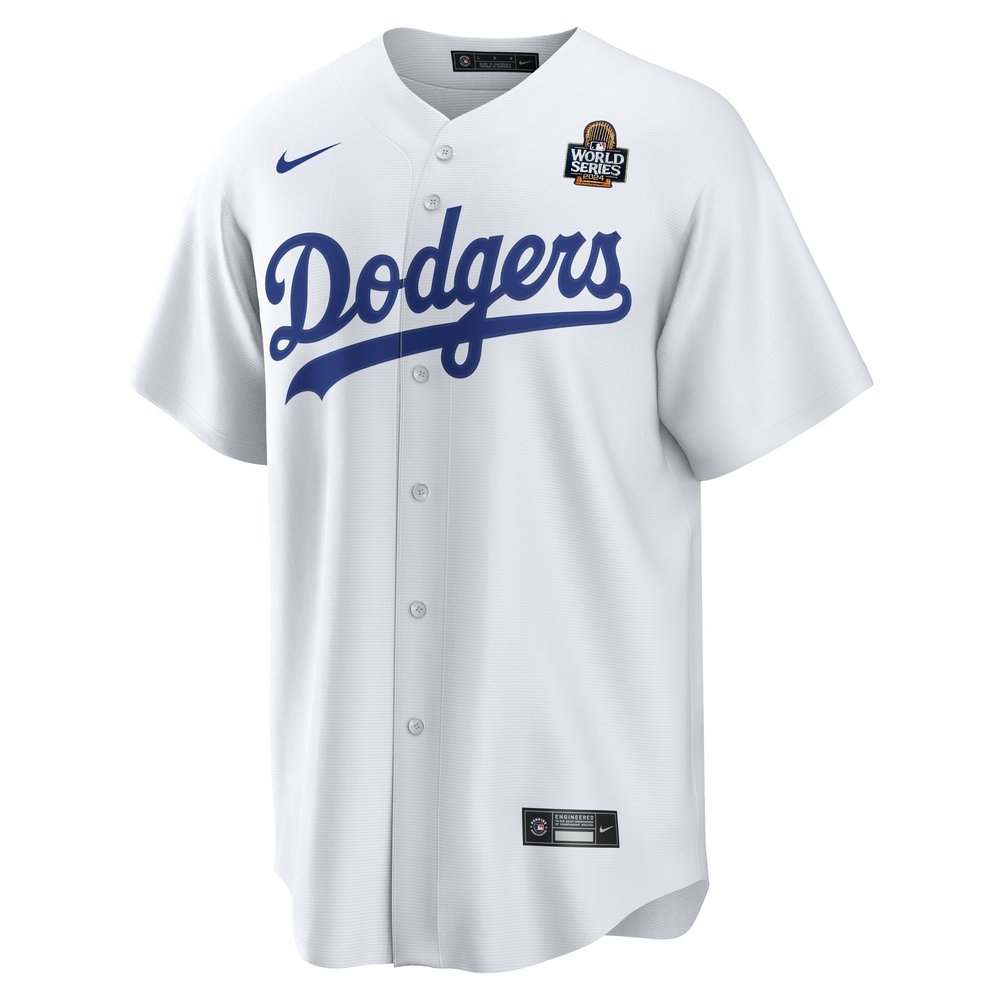Men's Los Angeles Dodgers White 2024 World Series Big & Tall Replica Jersey Men's Los Angeles Dodgers White 2024 World Series Big & Tall Replica Jersey
