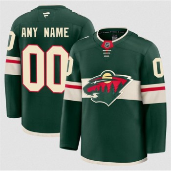 Youth Minnesota Wild Custom Green 2024-25 Home Stitched Hockey Jersey Youth Minnesota Wild Custom Green 2024-25 Home Stitched Hockey Jersey