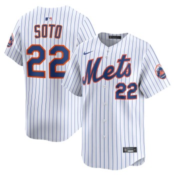 Men's New York Mets #22 Juan Soto White Home Limited Player Jersey Men's New York Mets #22 Juan Soto White Home Limited Player Jersey