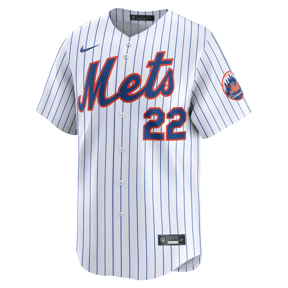 Men's New York Mets #22 Juan Soto White Home Limited Player Jersey Men's New York Mets #22 Juan Soto White Home Limited Player Jersey