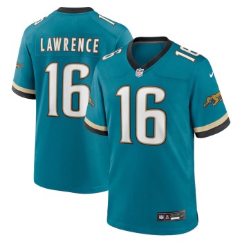 Men's Jacksonville Jaguars #16 Trevor Lawrence Nike Teal Prowler Throwback Player Game Jersey Men's Jacksonville Jaguars #16 Trevor Lawrence Nike Teal Prowler Throwback Player Game Jersey