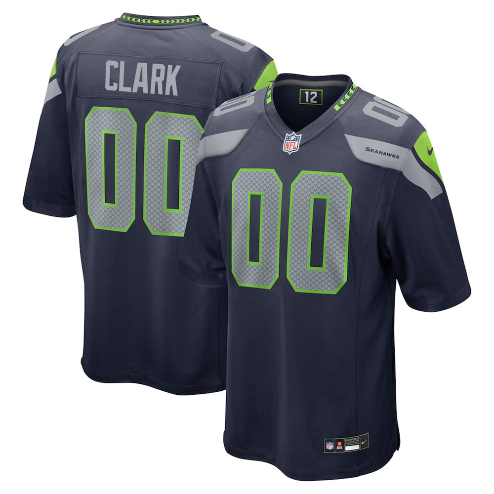 Men's Seattle Seahawks Bud Clark Navy 2026 NFL Draft Game Jersey Men's Seattle Seahawks Bud Clark Navy 2026 NFL Draft Game Jersey