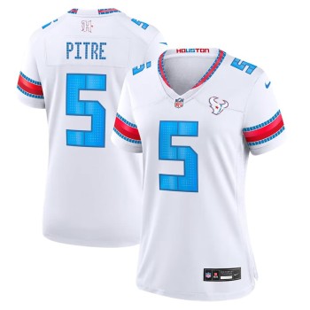 Women's Houston Texans #5 Jalen Pitre White 2026 Rivalries Collection Game Jersey Women's Houston Texans #5 Jalen Pitre White 2026 Rivalries Collection Game Jersey